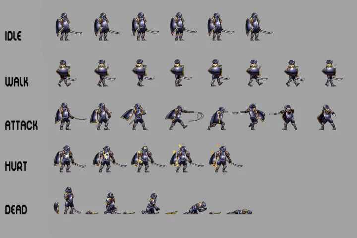 Elf Warrior Sprite Sheet Pixel Art Pack