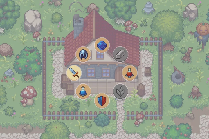 Free Basic Pixel Art UI for RPG