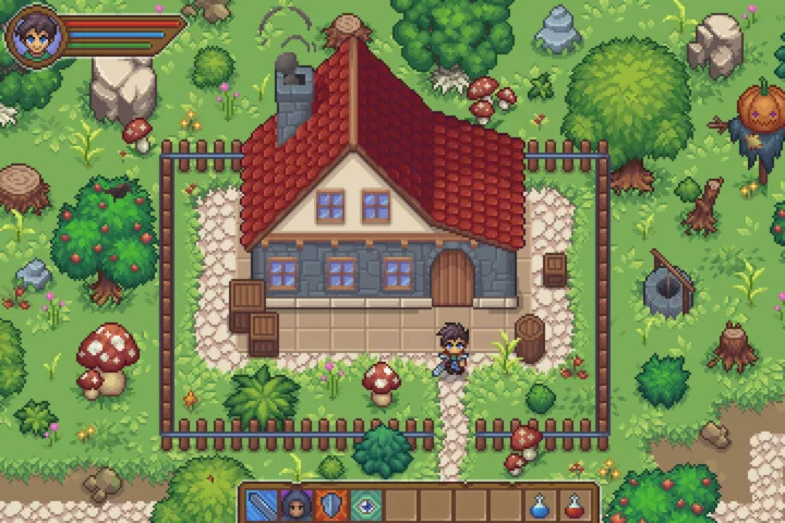 Free Basic Pixel Art UI for RPG