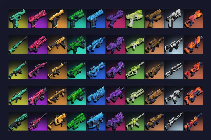 Free Cyberpunk Weapon Icons 50 PNG 512×512