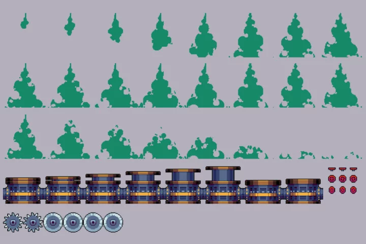 Free Factory Pixel Art 32×32 Tileset for Cyberpunk