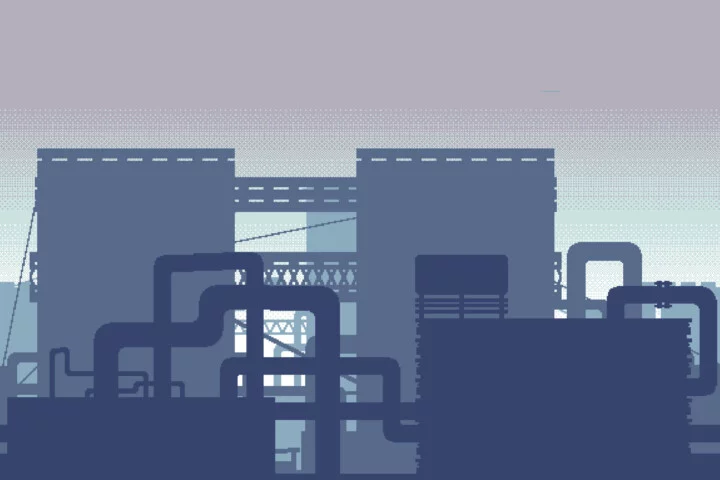 Free Factory Pixel Art 32×32 Tileset for Cyberpunk