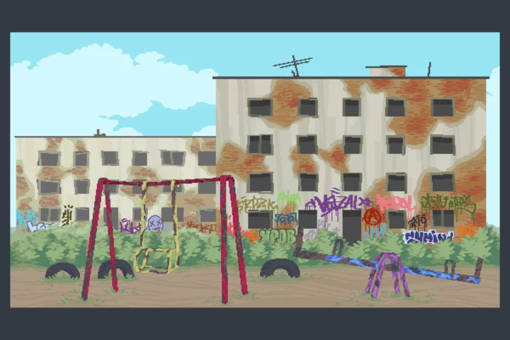 Free Pixel Art Abandoned Places Background Collection