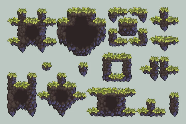 Free Platformer Game Tileset Pixel Art