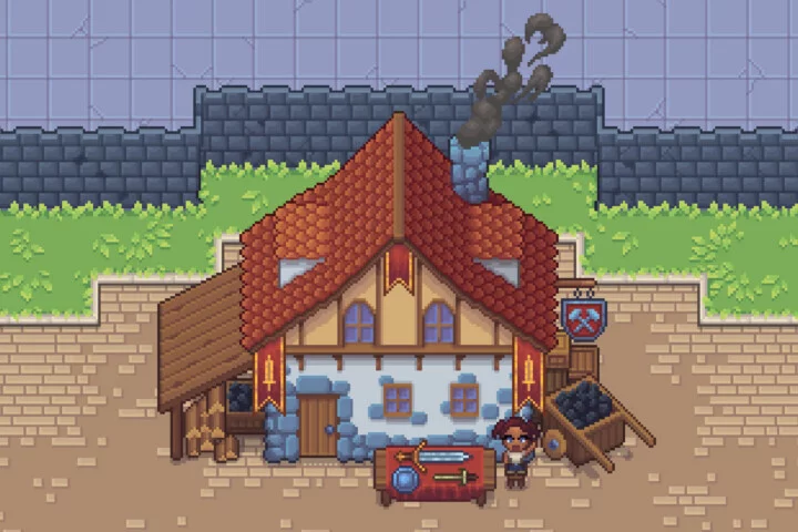 Pixel Blacksmith House Interior and Exterior Assets