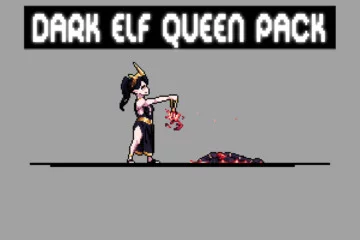 Pixel Dark Elf Queen Animated Sprite Pack Pixel Dark Elf Queen Animated Sprite Pack
