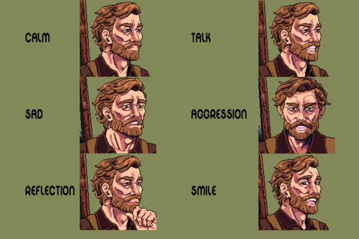 Survivalist Dialog Portrait Pixel Asset Pack