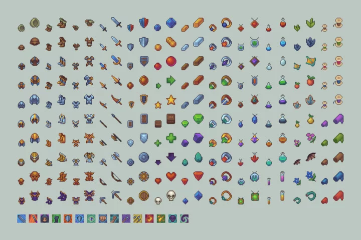 Basic Icons 16×16 for GUI