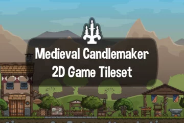 Cartoon Medieval Candlemaker 2D Game Tileset