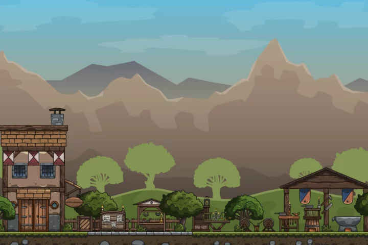 Cartoon Medieval Candlemaker 2D Game Tileset