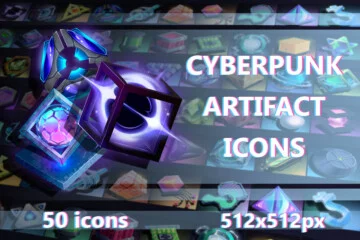 Sci-Fi Artifact Icons 512x512 Pack