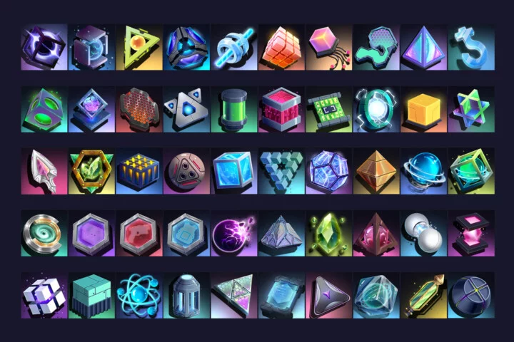 Sci-Fi Artifact Icons 512×512 Pack