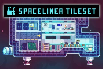 Spaceliner 32×32 Pixel Tileset for Sci-Fi