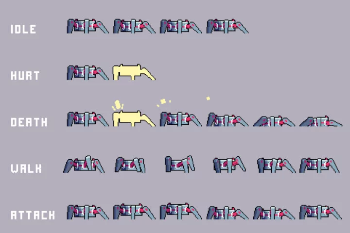 Spaceliner Enemies 2D Pixel Art Sci-Fi Sprite Pack