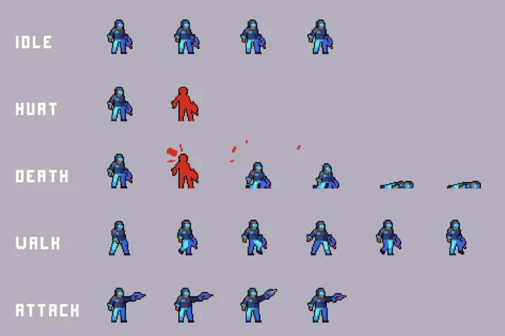 Spaceliner Enemies 2D Pixel Art Sci-Fi Sprite Pack