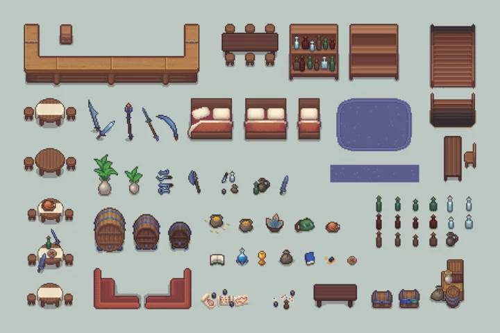 Tavern Top-Down Pixel RPG Asset Pack