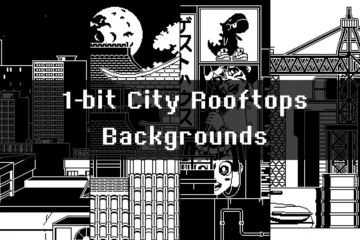 1-Bit City Rooftops Game Backgrounds