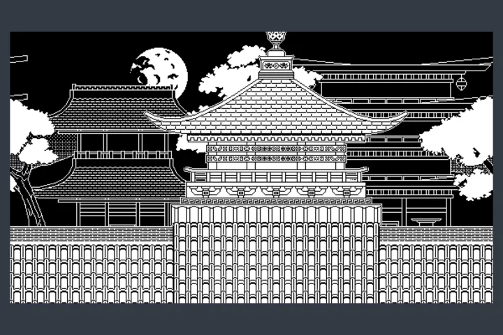 1-Bit City Rooftops Game Backgrounds
