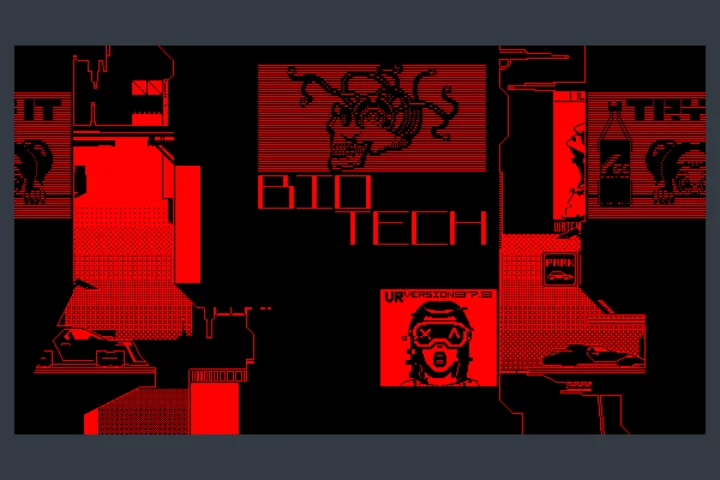 1-Bit Cyberpunk City Night Pixel Backgrounds