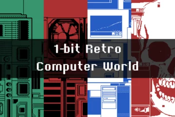 1-Bit Pixel Retro Computer World Backgrounds 1-Bit Pixel Retro Computer World Backgrounds