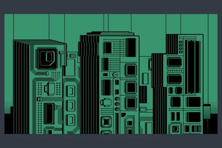 1-Bit Pixel Retro Computer World Backgrounds