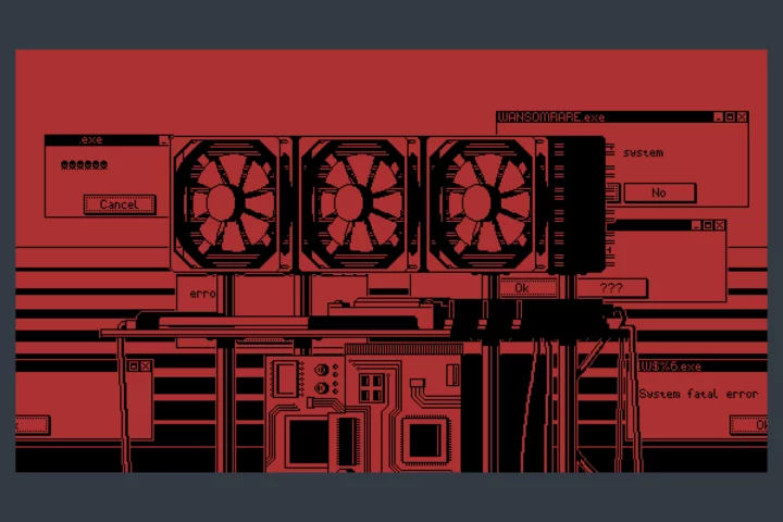 1-Bit Pixel Retro Computer World Backgrounds