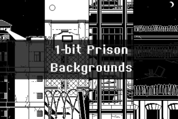 1-Bit Prison Pixel Game Backgrounds