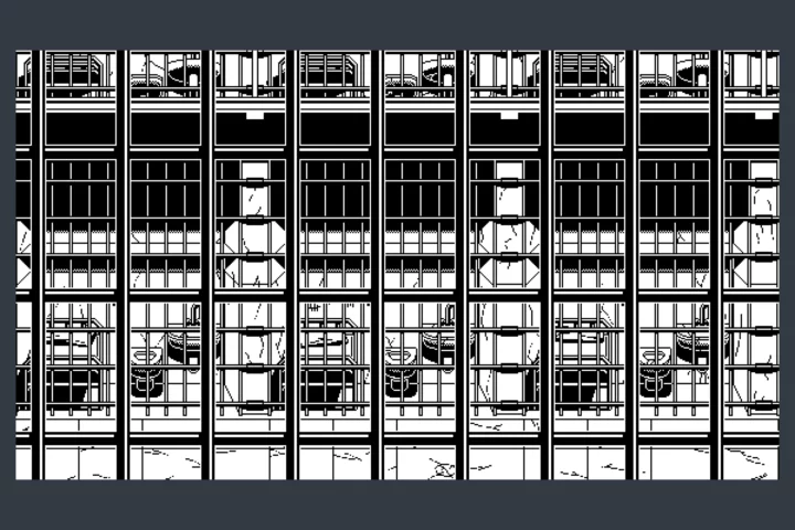 1-Bit Prison Pixel Game Backgrounds