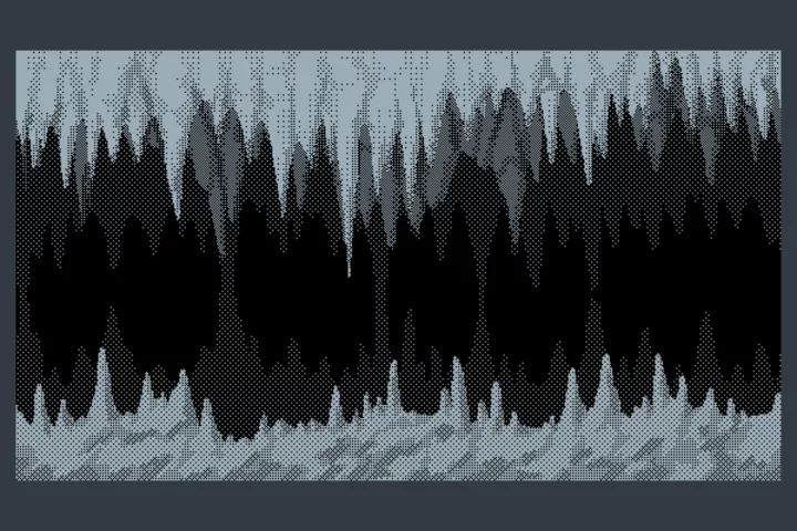 1-Bit Underground Cave Pixel Backgrounds