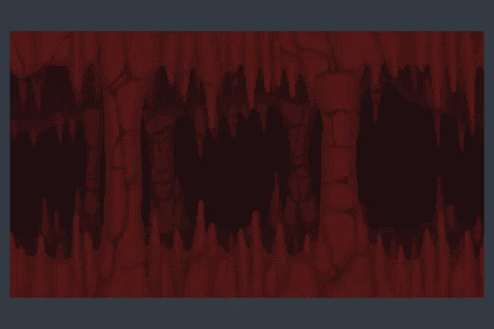1-Bit Underground Cave Pixel Backgrounds