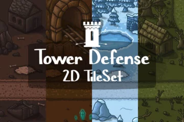 Free Tower Defense 2D Vector TileSet