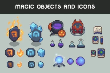 Magic Objects and Icons Pixel Art Pack