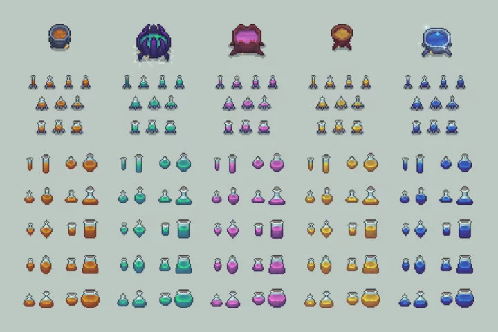 Magic Objects and Icons Pixel Art Pack