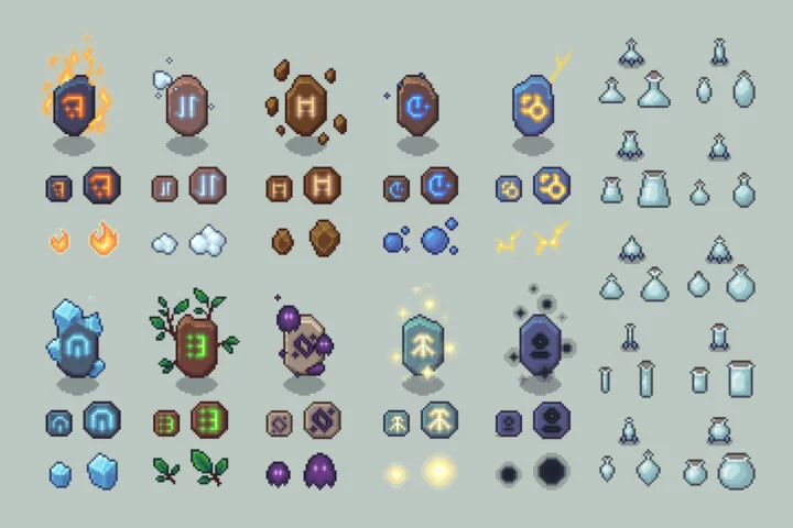 Magic Objects and Icons Pixel Art Pack