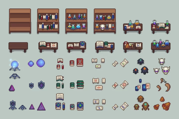 Magic Objects and Icons Pixel Art Pack