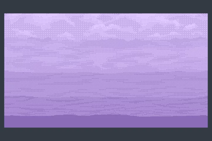 Pixel 1-Bit Sky with Clouds Backgrounds