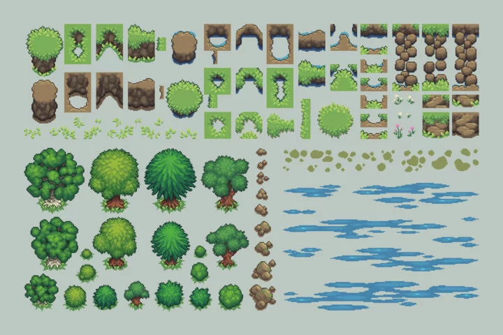 Pixel Art Herbalist’s Hut Top-Down Asset Pack