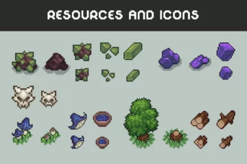 Pixel Art Resources and Icons Basic Pack