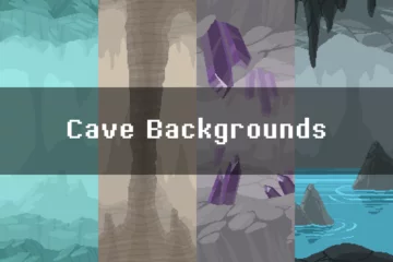 Pixel Cave Game Parallax Backgrounds