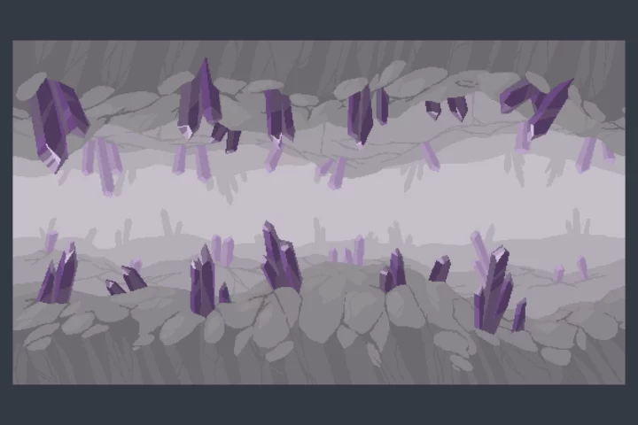 Pixel Cave Game Parallax Backgrounds
