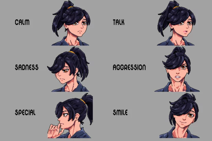 Pixel Shinobi Avatar Icon Pack for Dialogue