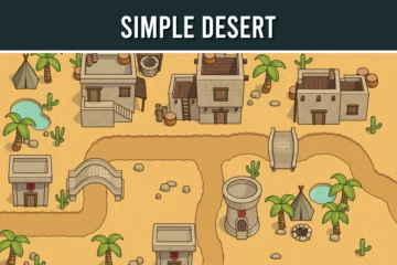Settlement in the Desert Top-Down Tileset