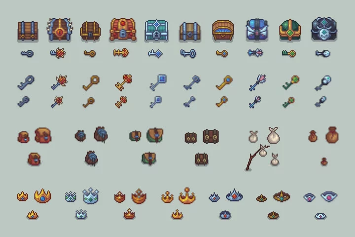 Treasure 32×32 Objects and Icons Pixel Pack