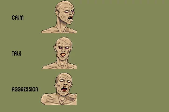 Zombie Icon Pixel Pack for Dialogues