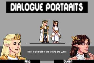 Elf King and Queen Pixel Avatar Icon Pack for Dialogue Elf King and Queen Pixel Avatar Icon Pack for Dialogue