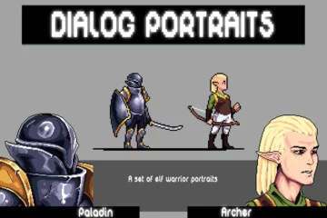 Elf Warrior Avatar Icon Pixel Pack for Dialogue