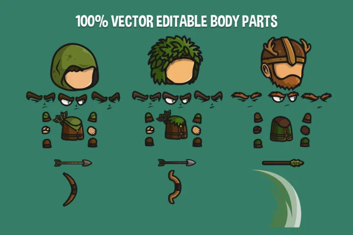 Free Forest Ranger Chibi Character Sprites