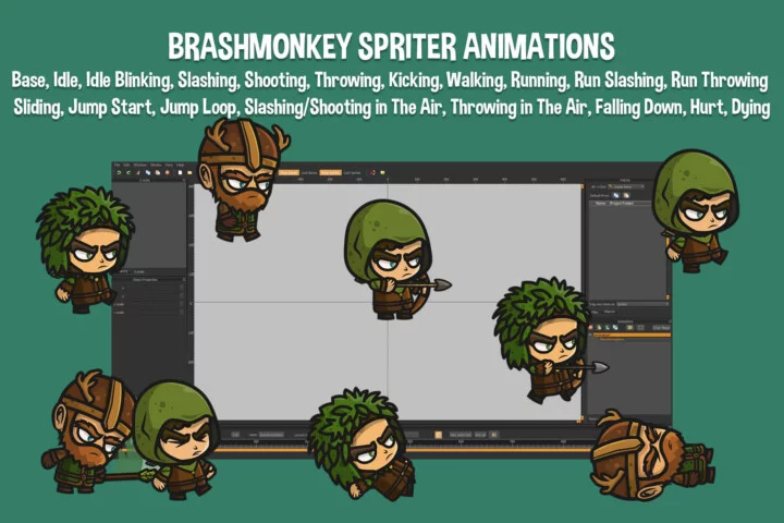 Free Forest Ranger Chibi Character Sprites