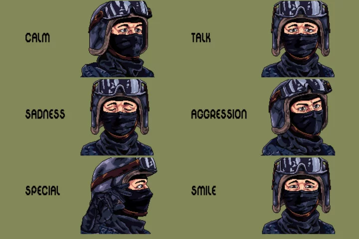 Free SWAT Dialog Portraits for Pixel Games