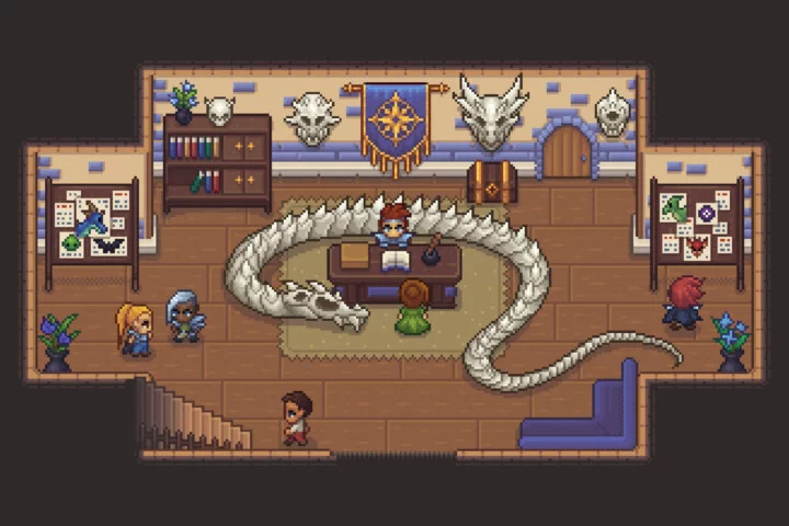 Free Top-Down Pixel Art Guild Hall Asset Pack